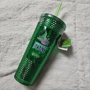 Wicked Green Elphaba Diamond Tumbler Straw Cup With Candy NEW Sealed Gift